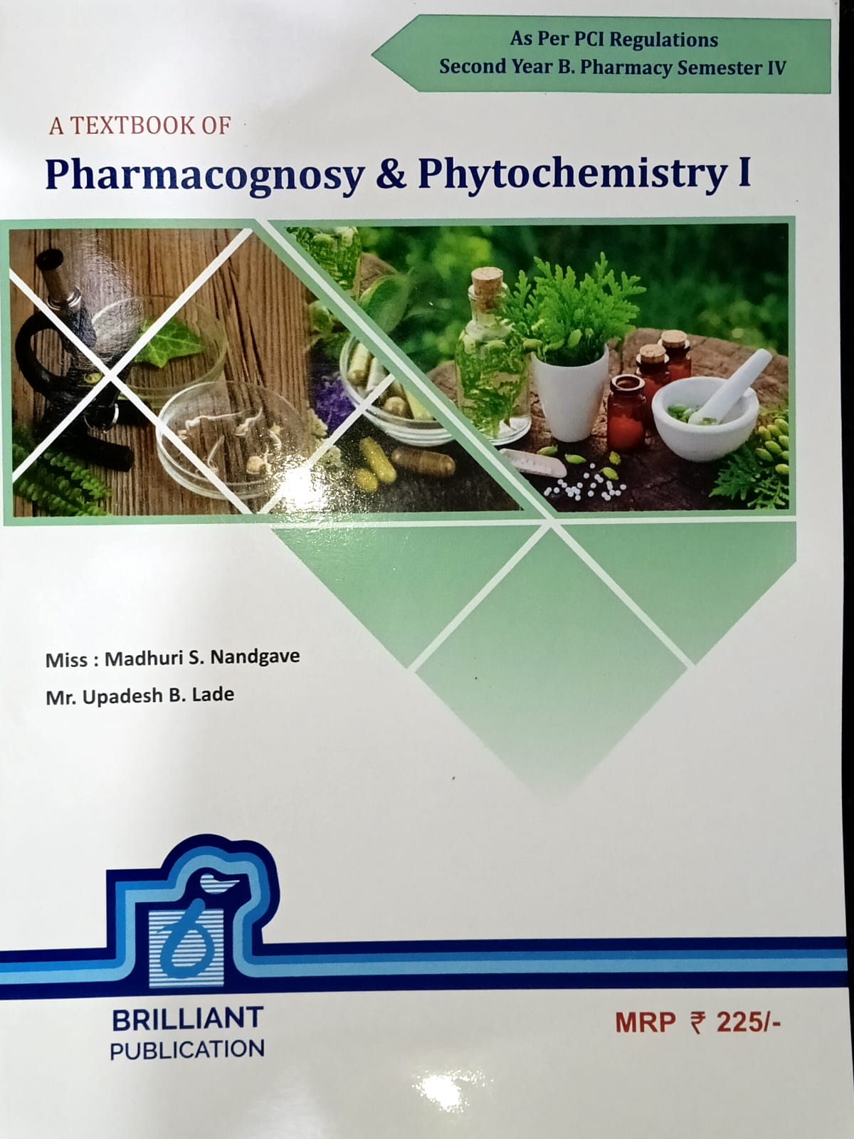 TEXTBOOK OF PHARMACOGNOSY AND PHYTOCHEMISTRY I